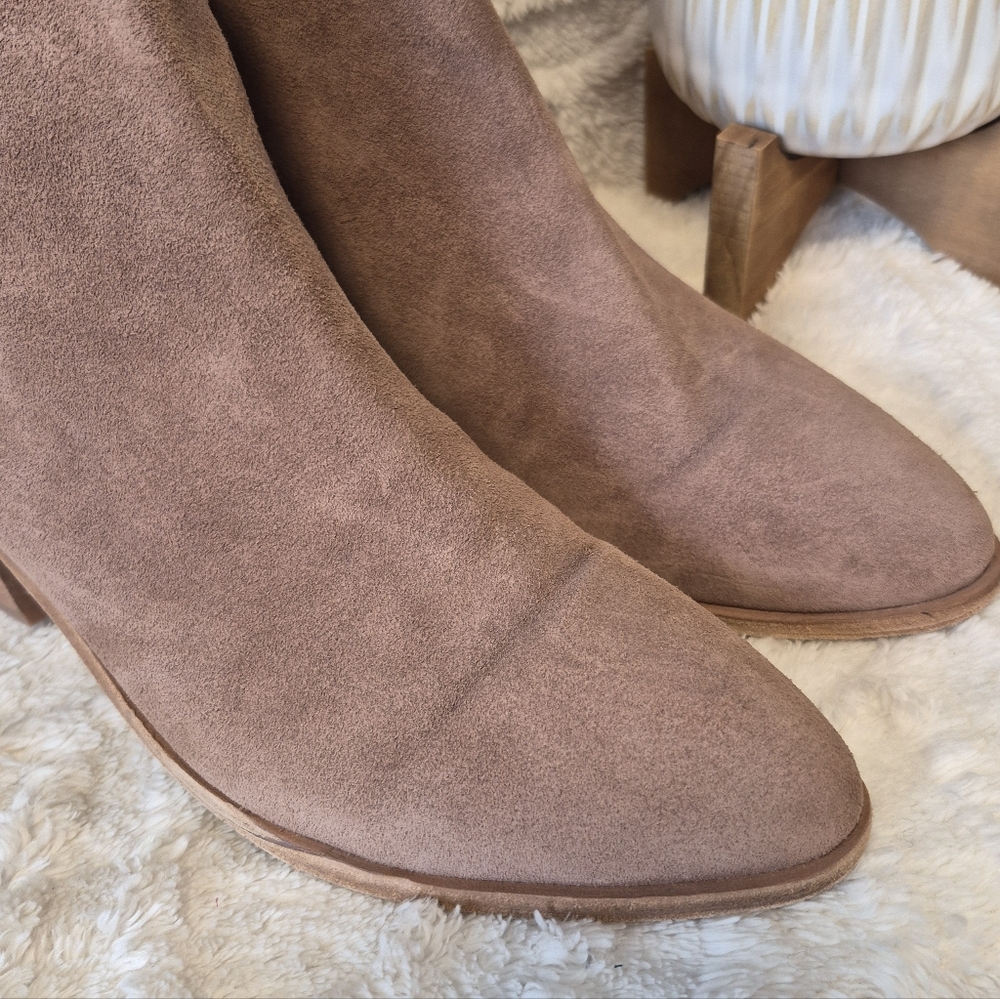 Thursday Boot Co Downtown Ankle Boot Rose Brown Suede Zip Up Western Boho Sz 10 - Picture 3 of 13